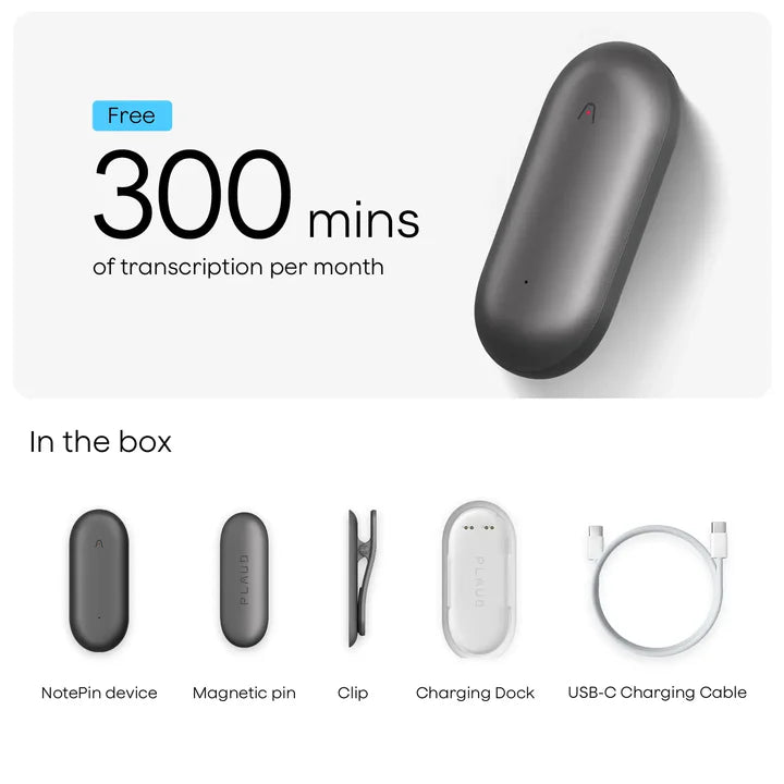 Plaud NotePin- Cosmic Gray