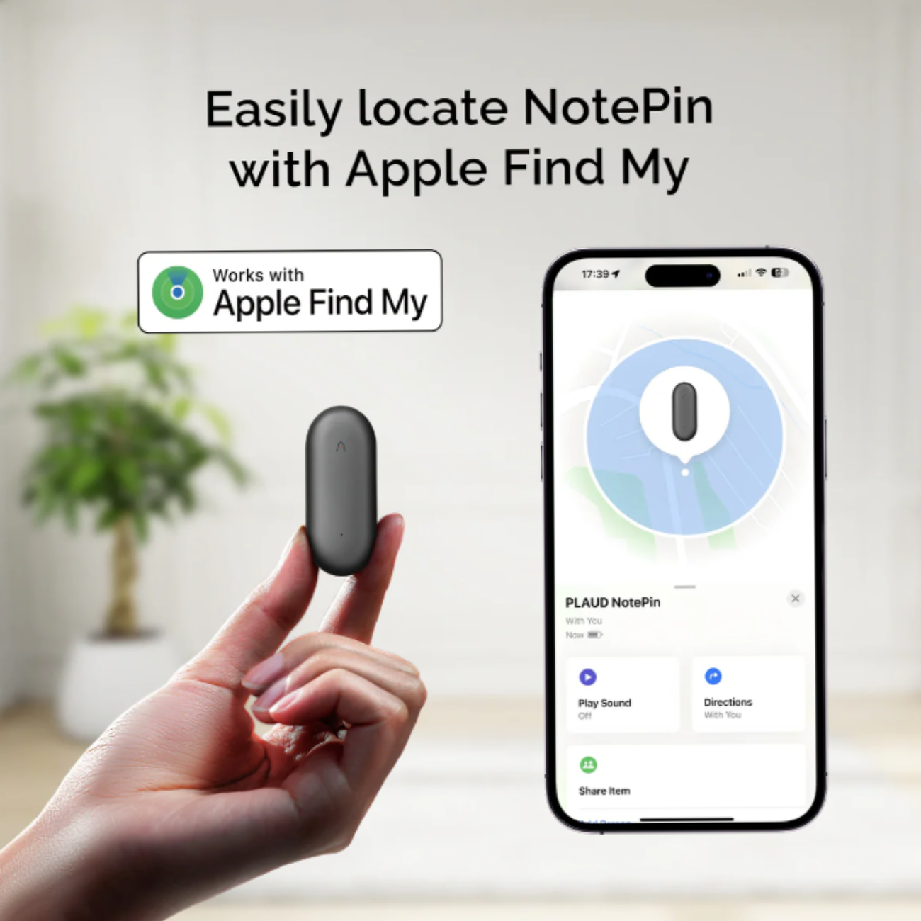 Plaud NotePin- Sunset Purple