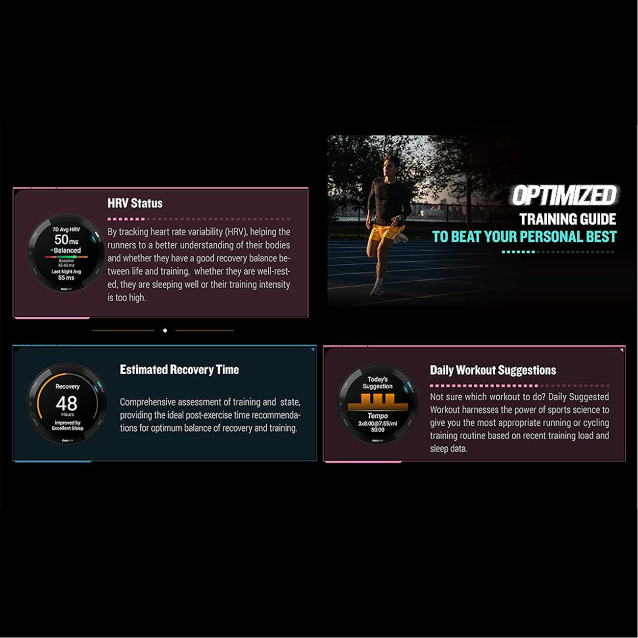 Garmin Forerunner 265 Music GPS Smart Watch- Black