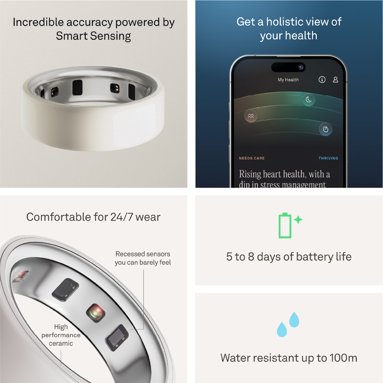 Oura Ring 4 Ceramic Cloud