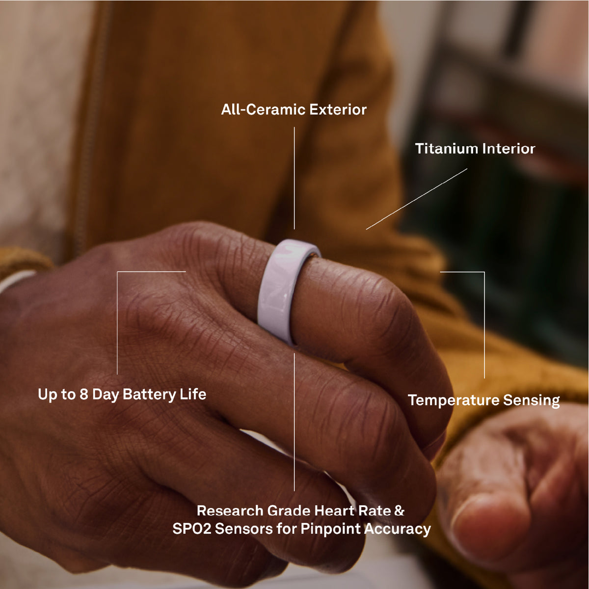Oura Ring 4 Ceramic Cloud
