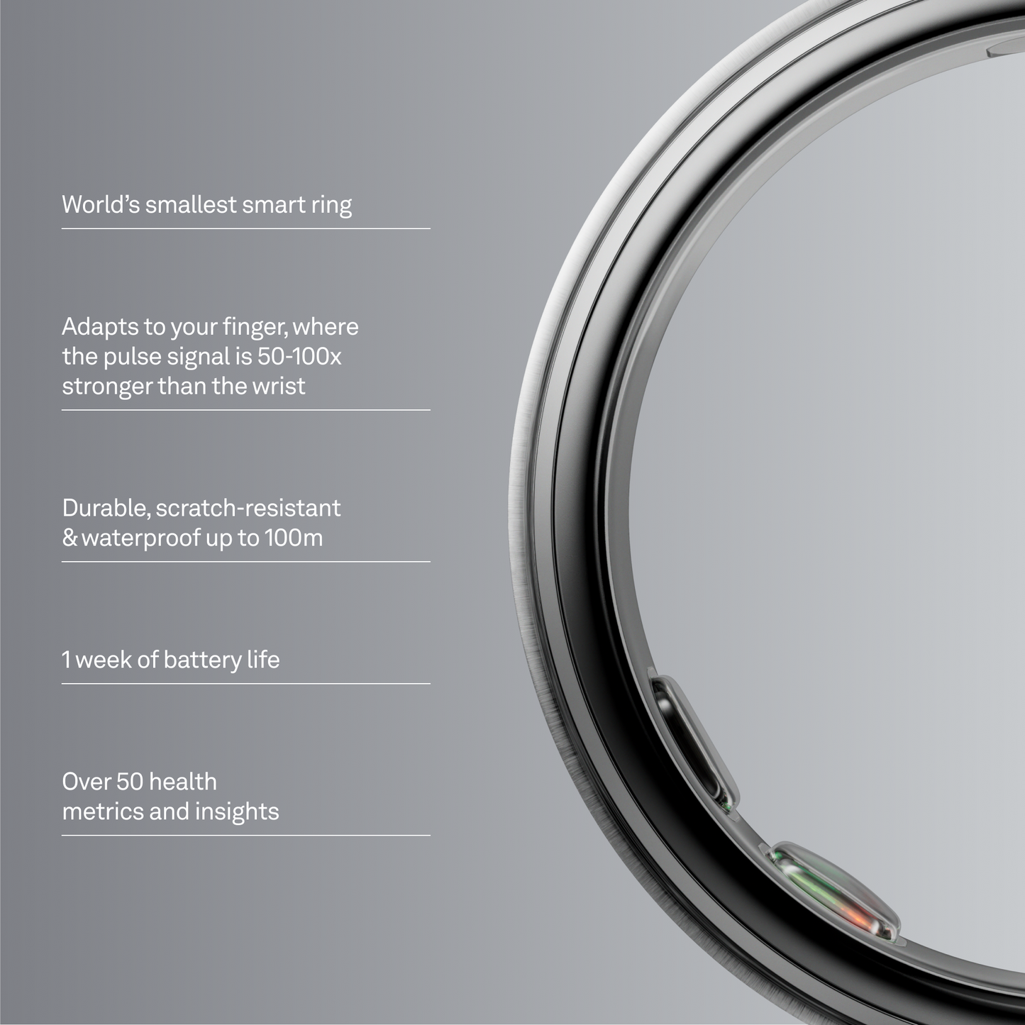 Oura Ring 5 Brushed Silver